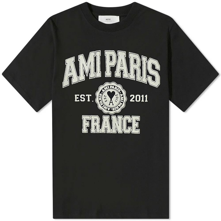 Photo: AMI Men's Paris T-Shirt in Black