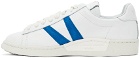 Visvim White & Blue Leather Corda-Folk Sneakers