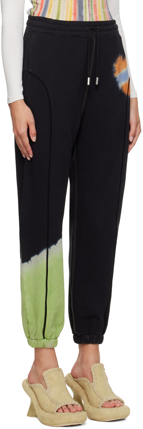 Eckhaus Latta Black Tie-Dye Sweatpants