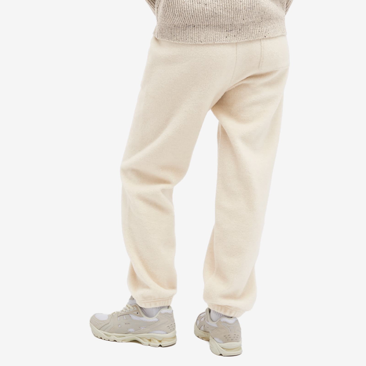 DUNST Women's Unisex Boucle Jogger Pants in Cream