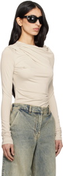 Entire Studios Off-White Drape Top
