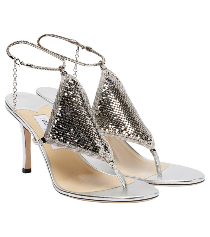 Photo: Jimmy Choo Archive Thong 85 metallic leather sandals