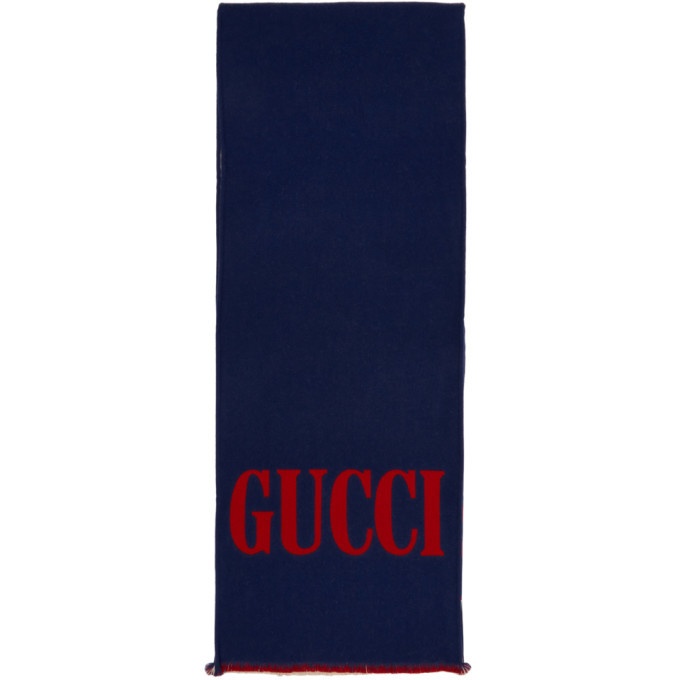 Photo: Gucci Green and Red Logo Scarf