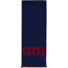 Gucci Green and Red Logo Scarf