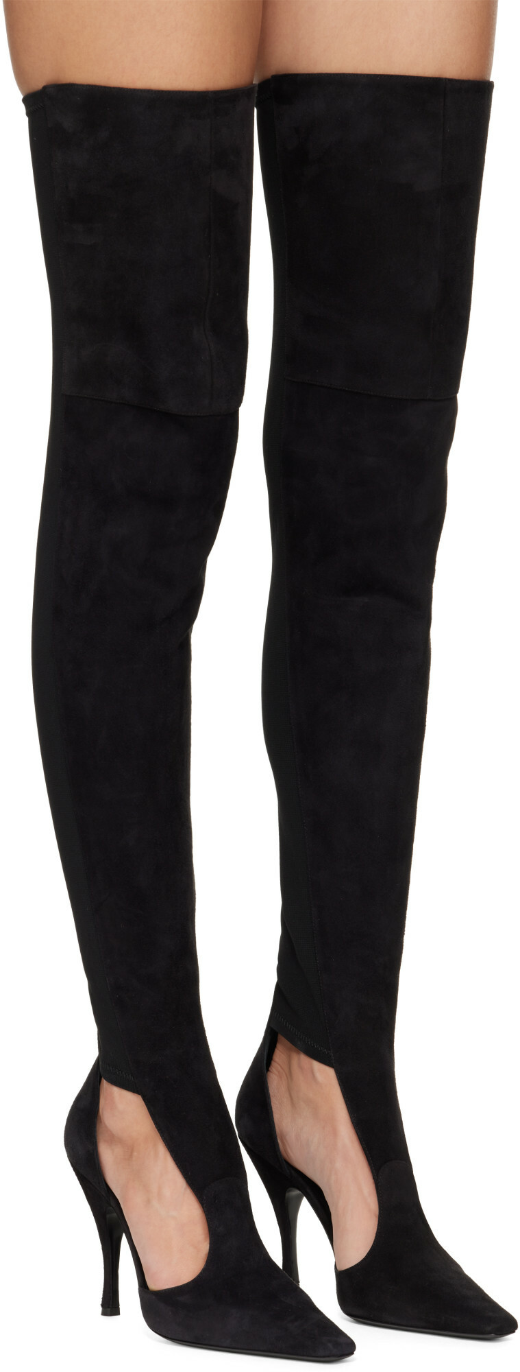 ALAÏA Black Cut Out High Boots