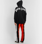 Palm Angels - Oversized Logo-Print Loopback Cotton-Jersey Hoodie - Black