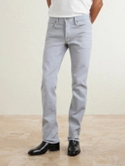 TOM FORD - Slim-Fit Straight-Leg Cotton-Blend Trousers - Blue