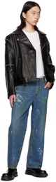 Helmut Lang Black Astro Leather Jacket