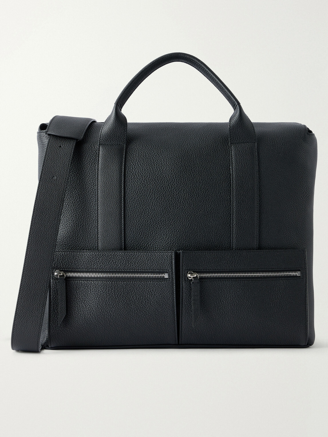 Métier - Racer 40 Pebble-Grain Leather Tote Bag - Black