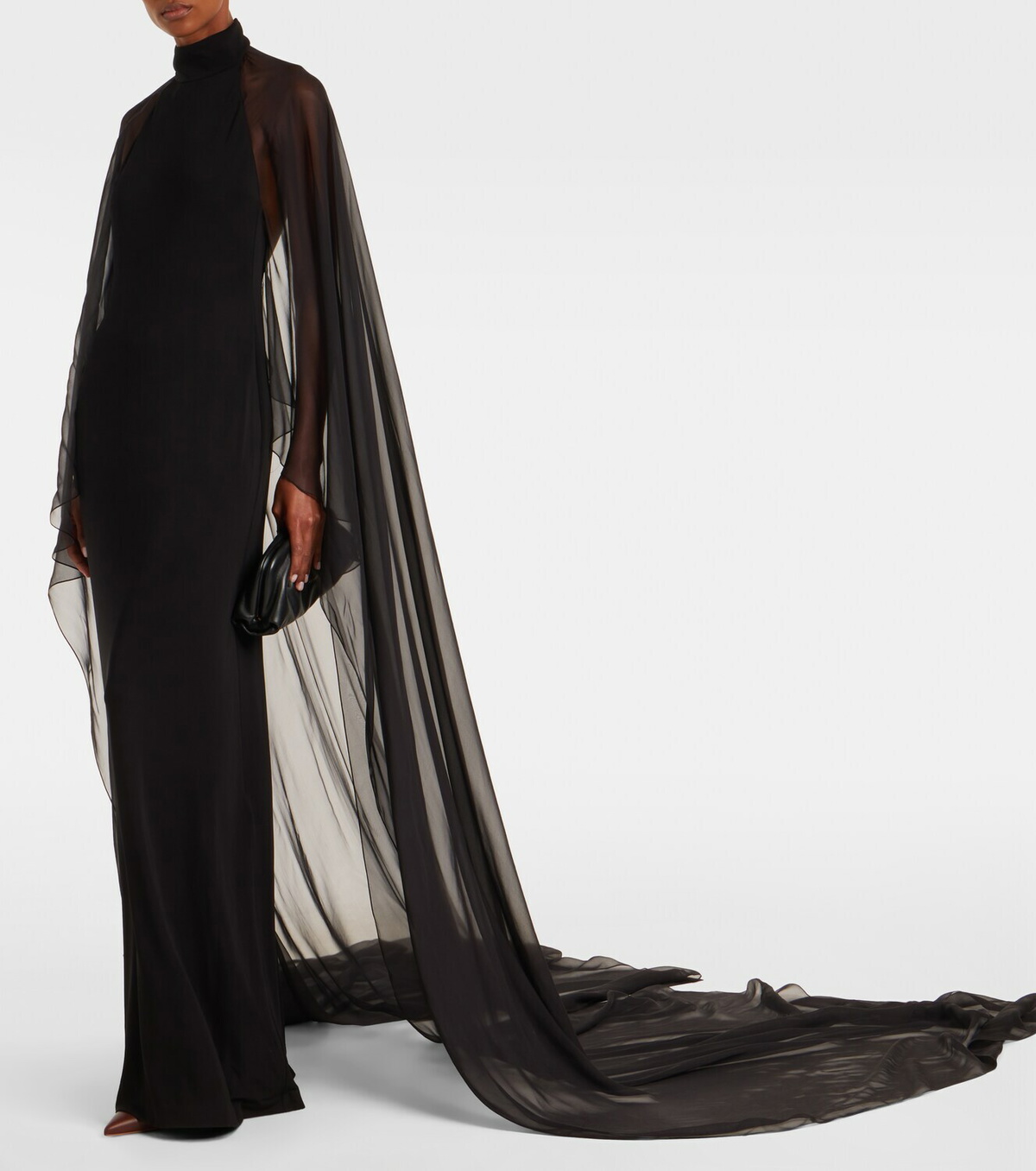 Ralph Lauren Collection Tilly caped jersey gown