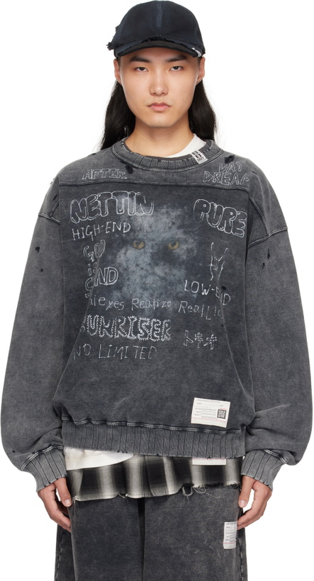 Photo: Maison MIHARA YASUHIRO Gray Distressed Sweatshirt