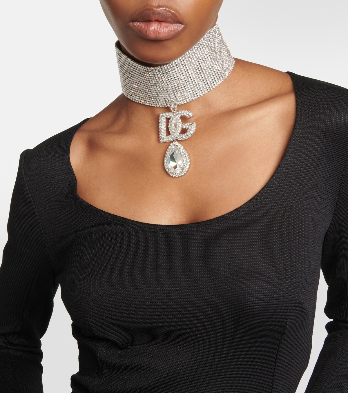 Dolce&Gabbana Logo crystal-embellished choker