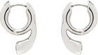 Maria Black Silver Mermaid Pool Huggie Earrings