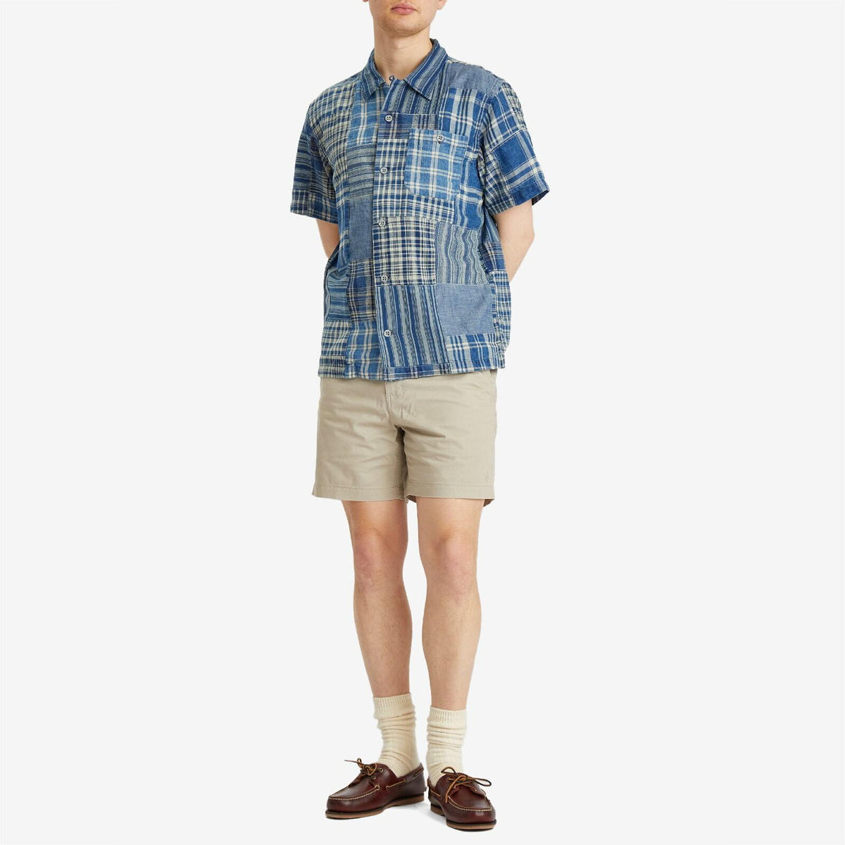 Patchwork Rrl RRL Men's Patchwork Vacation Shirt in Rl-746 Indigo Patchwork RRL