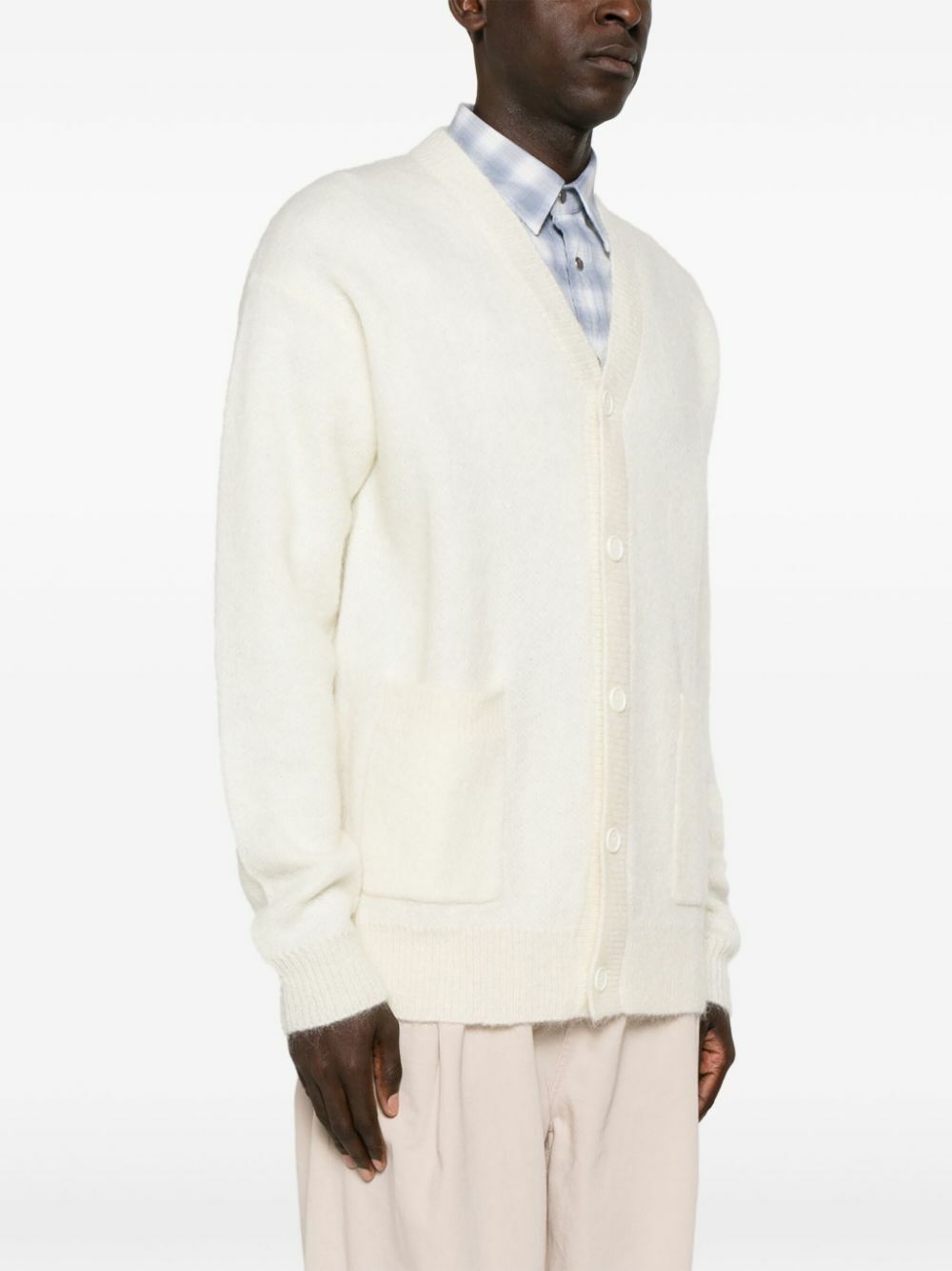 The Frankie Shop Neutral Lucas V-Neck Cardigan