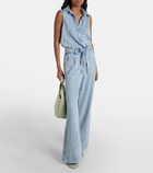 7 For All Mankind Pleated denim jumpsuit