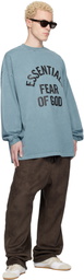 Fear of God ESSENTIALS Blue Campus 90s Long Sleeve T-shirt