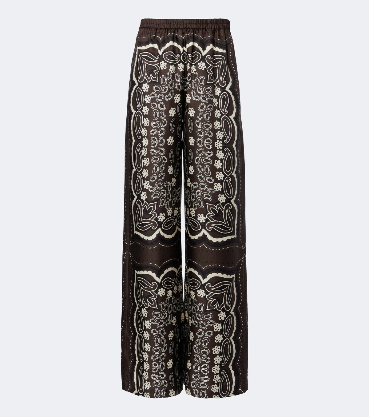 Nili Lotan Morgan printed silk twill wide-leg pants