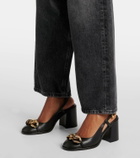 See By Chloé Chain Line leather slingback pumps