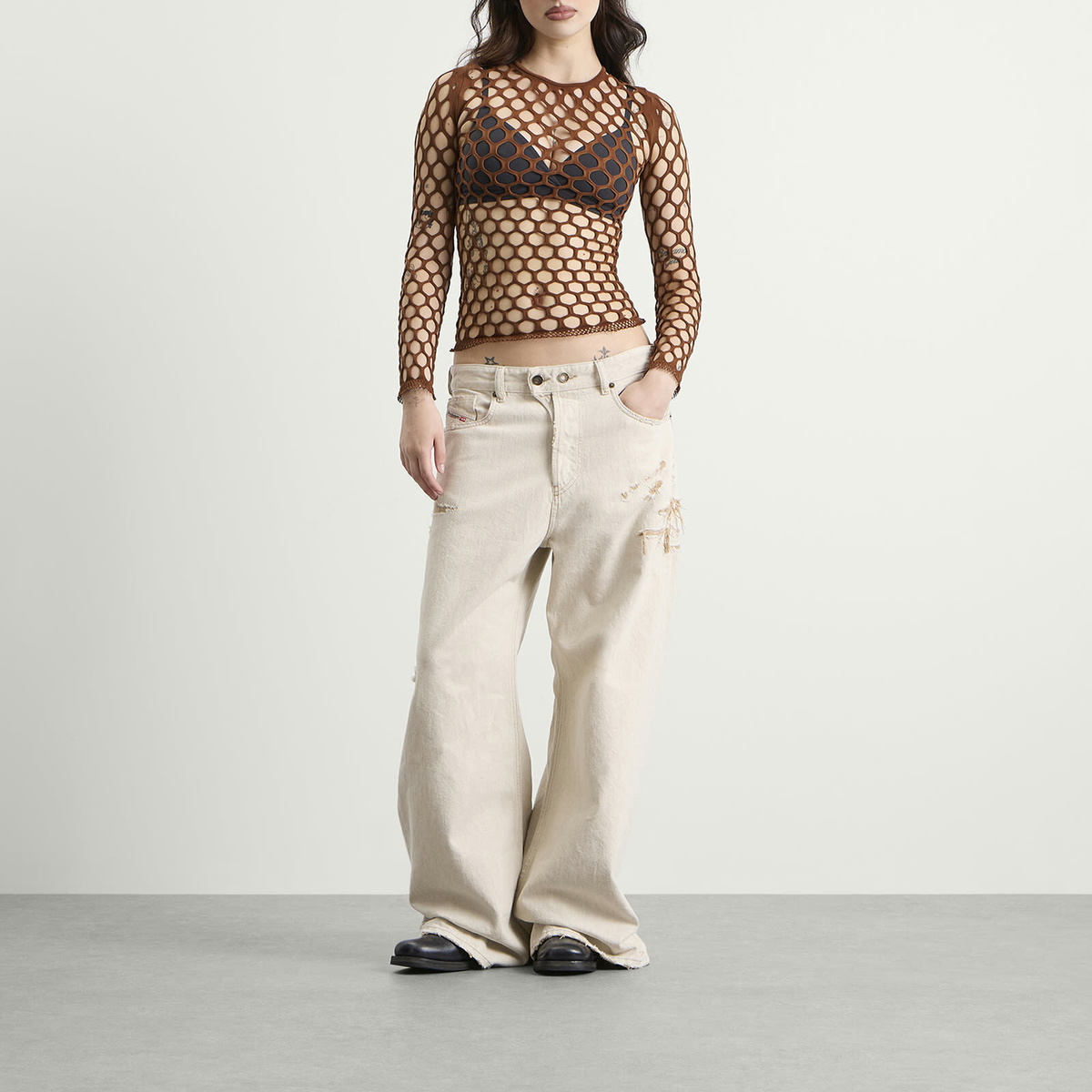 Diesel Women's M-Zanda Layering Top in Brown