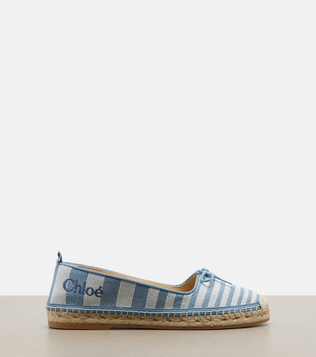 Chloé Isla striped canvas espadrilles