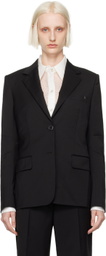Helmut Lang Black Curved Classic Blazer