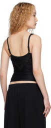 Balenciaga Black Floral Tank Top