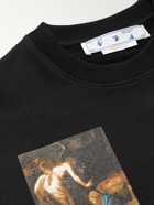 Off-White - Caravag Lute Printed Cotton-Jersey Sweatshirt - Black