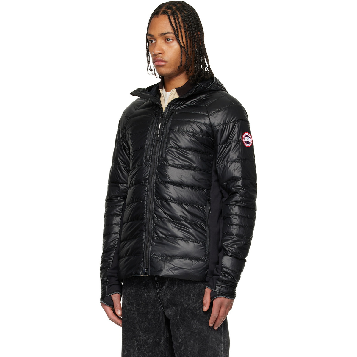 Canada Goose Black HyBridge Lite Hooded Down Jacket