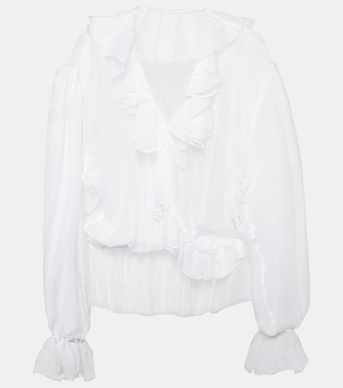 Dolce&Gabbana Ruffled silk chiffon blouse