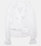 Dolce&Gabbana Ruffled silk chiffon blouse