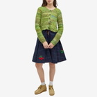 Brain Dead Women's Scalloped Cardigan in Green Multi