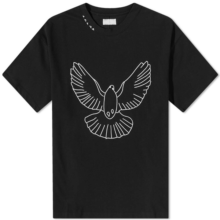 Photo: 3.Paradis Men's Birds Outline T-Shirt in Black