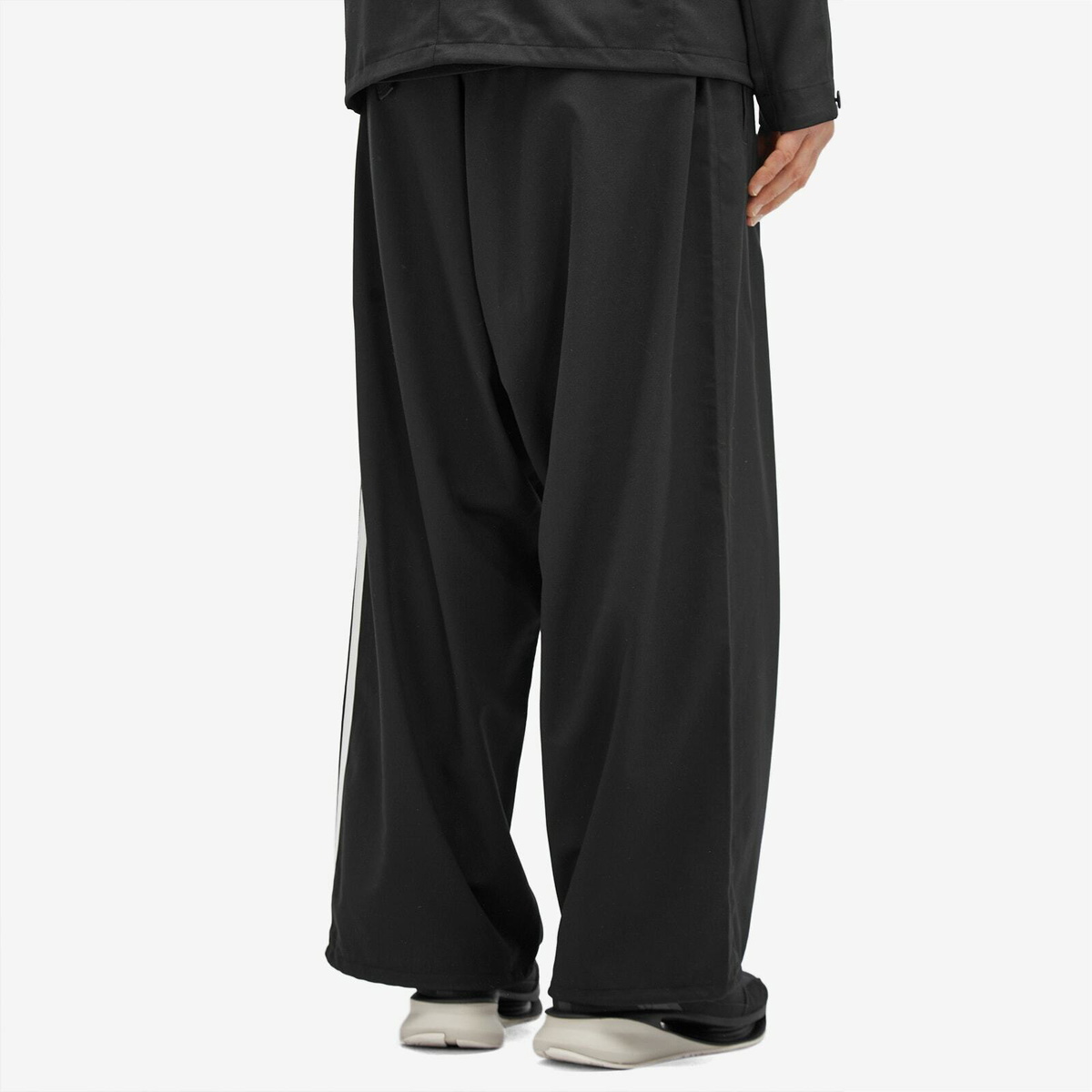 Y-3 Men's 3-Stripe Refined Wool Pants in Black Y-3