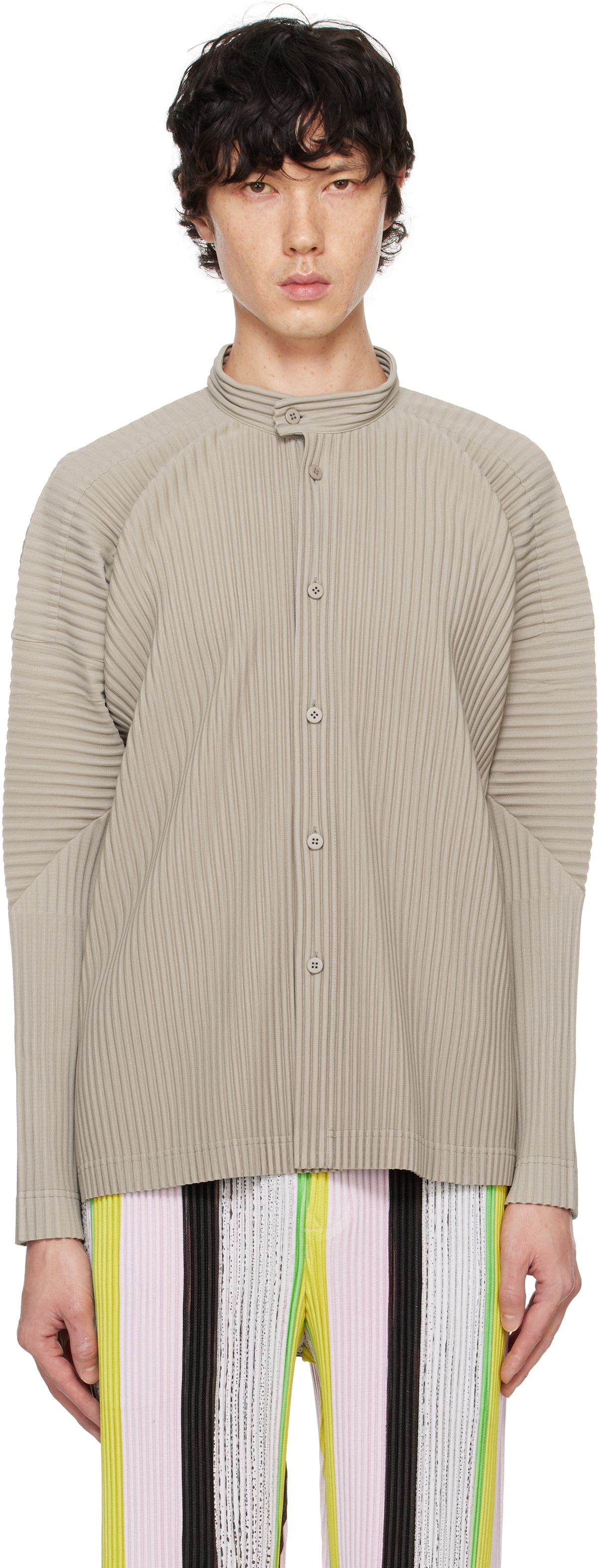 HOMME PLISSÉ ISSEY MIYAKE Beige Monthly Color September Shirt