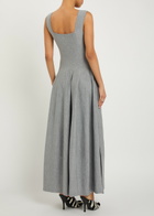 Khaite Jodie Wool Midi Dress Bright Brown