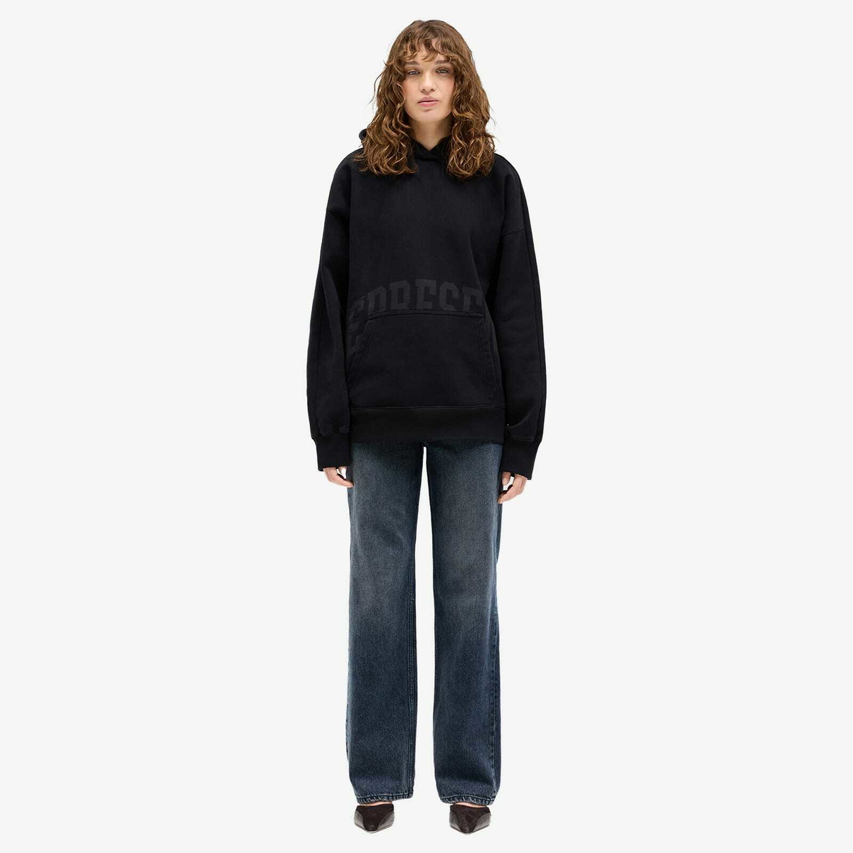 Represent Women's Graphic Logo Hoodie in Black Coffee
