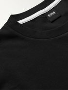Hugo Boss - Logo-Embroidered Cotton-Blend Jersey Sweatshirt - Black