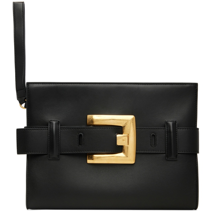 Photo: BALMAIN Black Anthem Smooth Leather Clutch