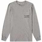 Maharishi Men's MILTYPE Embroidery Long Sleeve Pocket T-Shirt in Grey Marl