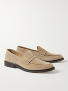 VINNY's - Townee Suede Penny Loafers - Neutrals