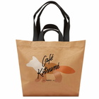 Maison Kitsuné Men's Cafe Double Carry Tote in Iced Coffee