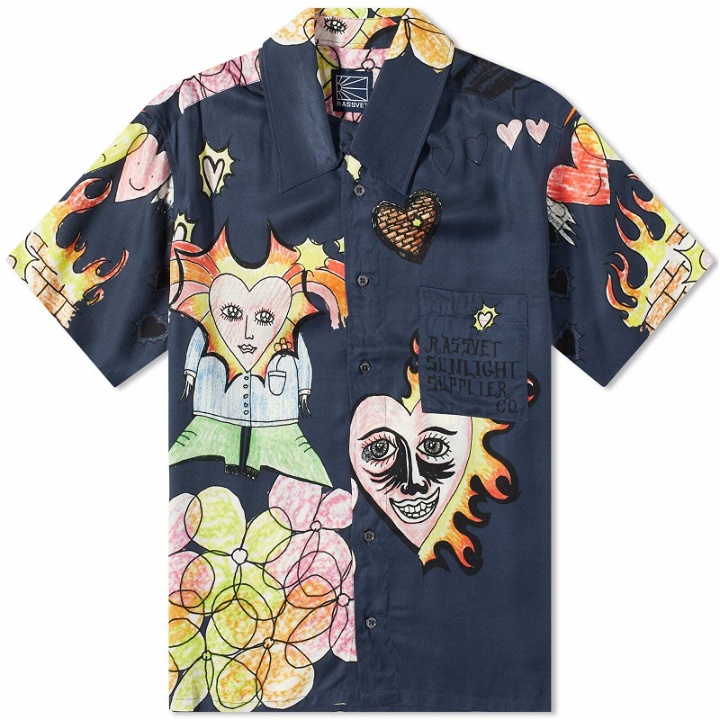 Photo: PACCBET Men's Drawings Vacation Shirt in Navy