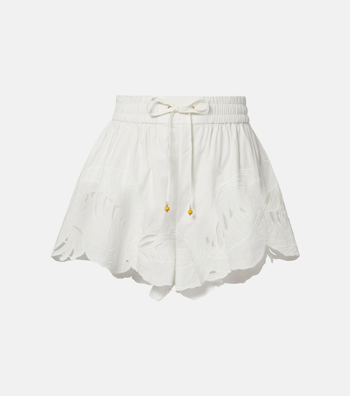 Zimmermann Mahon embroidered cotton shorts