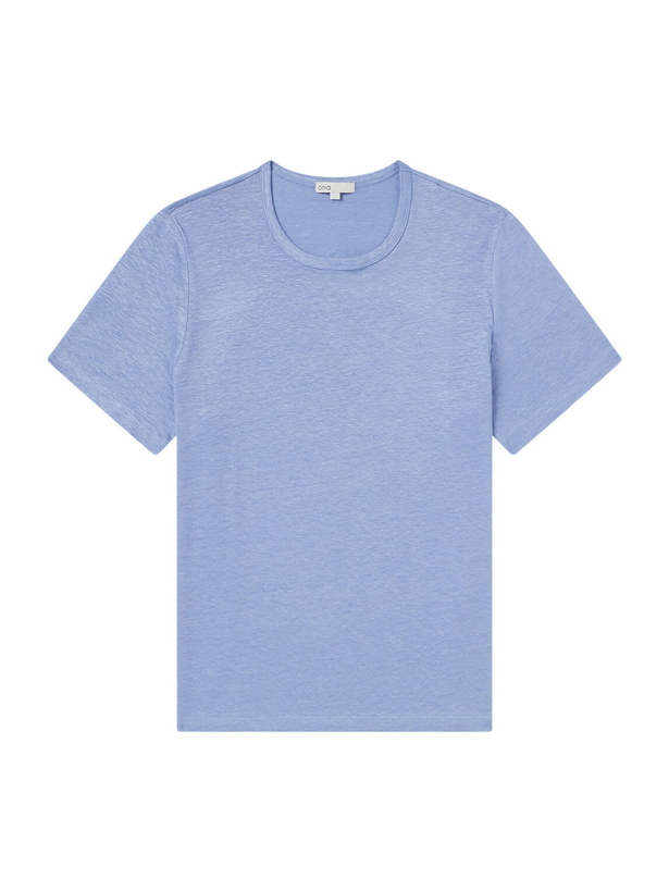 Photo: Onia - Linen-Blend Jersey T-Shirt - Blue