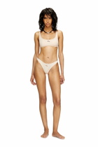 Diesel Microfibre briefs with cut-out logo - Panties Womens in Pink