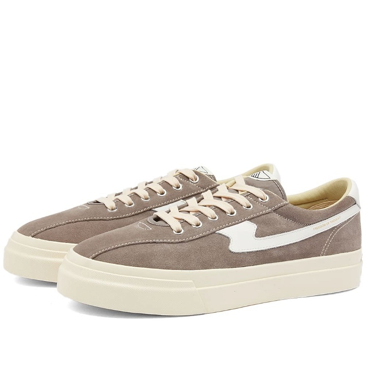 Photo: Stepney Workers Club Men's Dellow Suede S-Strike Sneakers in Grey/White