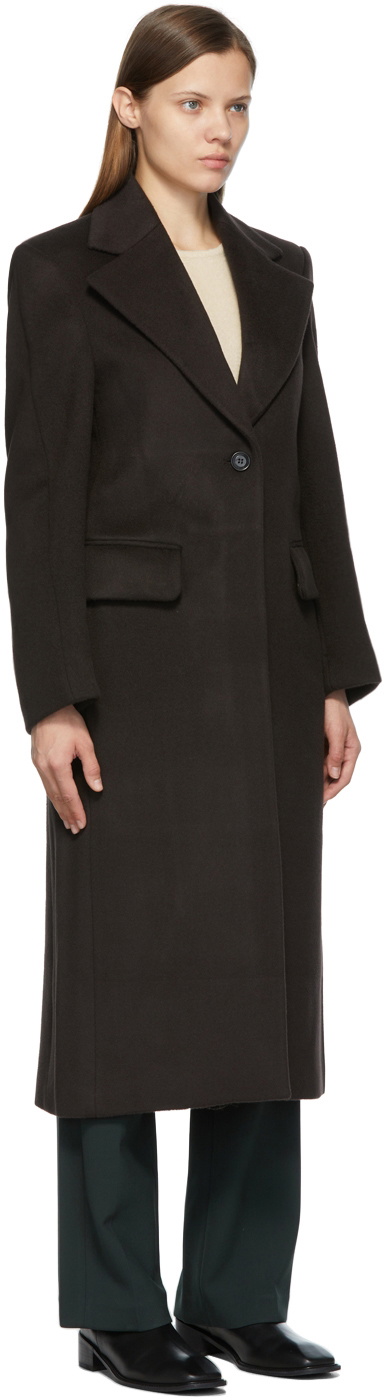 ダウンジャケット・コート ^LOW CLASSIC^ CURVE SLEEVE COAT DARK BROWN LOW21FW-CT13DB LOW CLASSIC^ CURVE SLEEVE COAT DARK BROWN LOW21FW-CT13DB