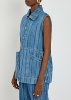 Damson Madder Hera Striped Denim Gilet