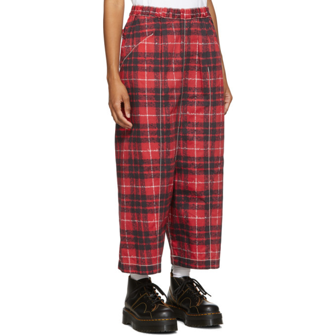 Tricot Comme des Garcons Red Tartan Trousers Tricot Comme des Garcons